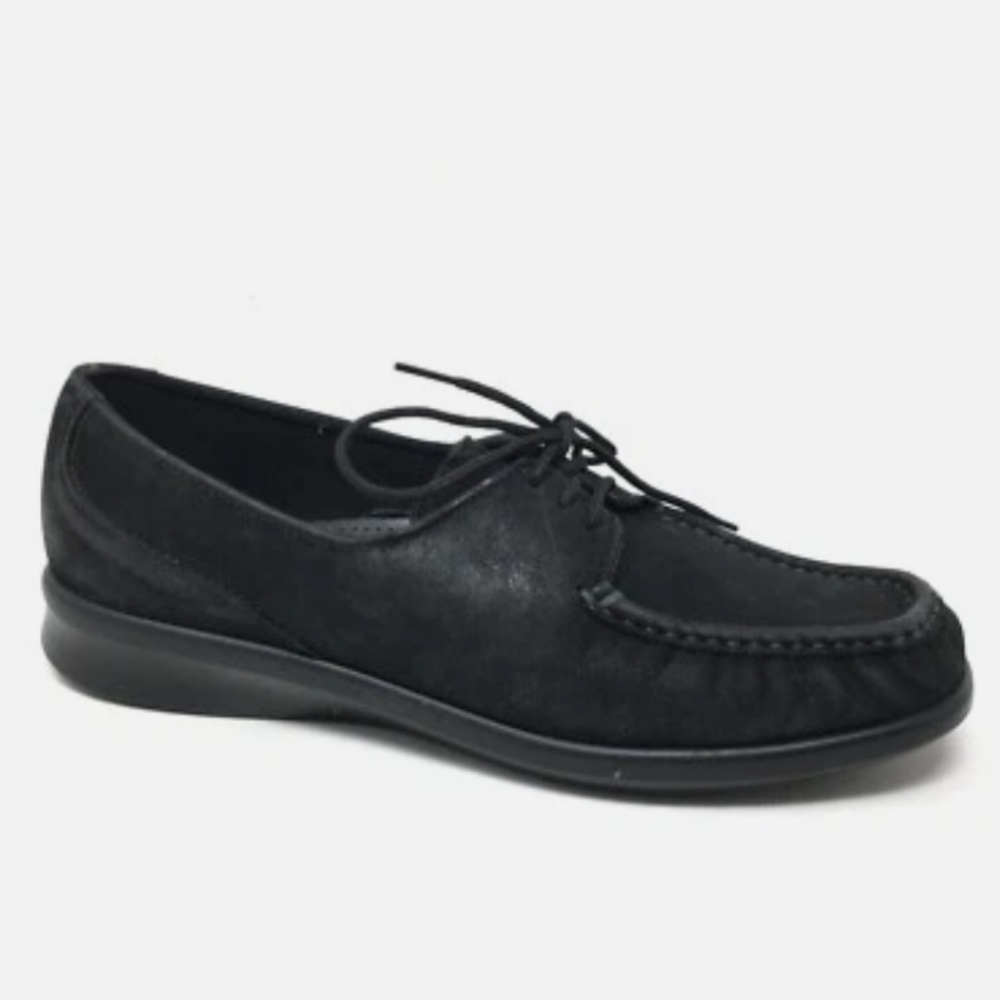 SAS Petra Walking Shoes Sneakers Size 7  Black Leather  Lace Up.New Condition